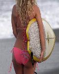 Girls surf too at Nusa Lembongan. Bali